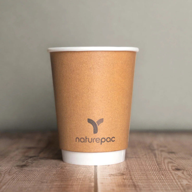 Eco-Friendly Elegance Premium Fully Recyclable Brown Double Wall Cups