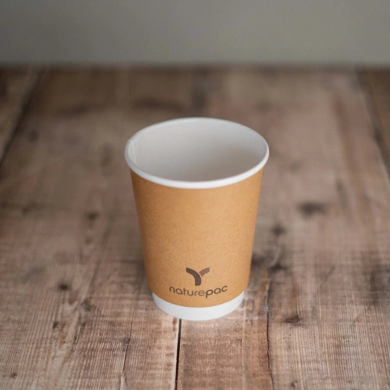 Eco-Friendly Elegance Premium Fully Recyclable Brown Double Wall Cups