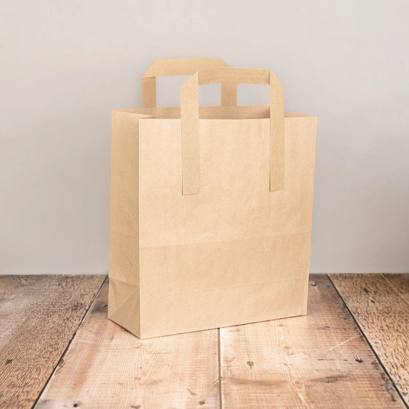 Recyclable and Compostable Brown Paper Carrier Bags