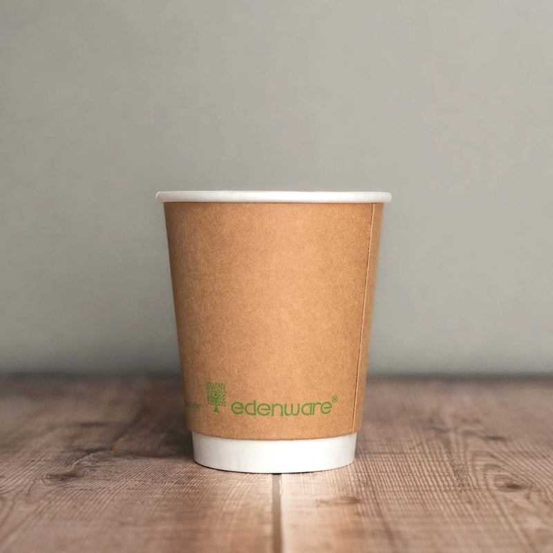 Brown Compostable Double Wall Cups (500) - Sustainable Choice for Eco-Conscious Consumers