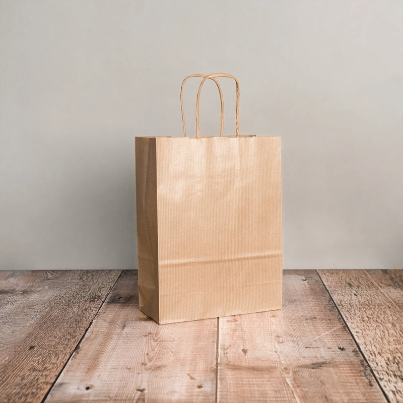 Recyclable and Compostable Extra-Strong Brown Paper Carrier Bags