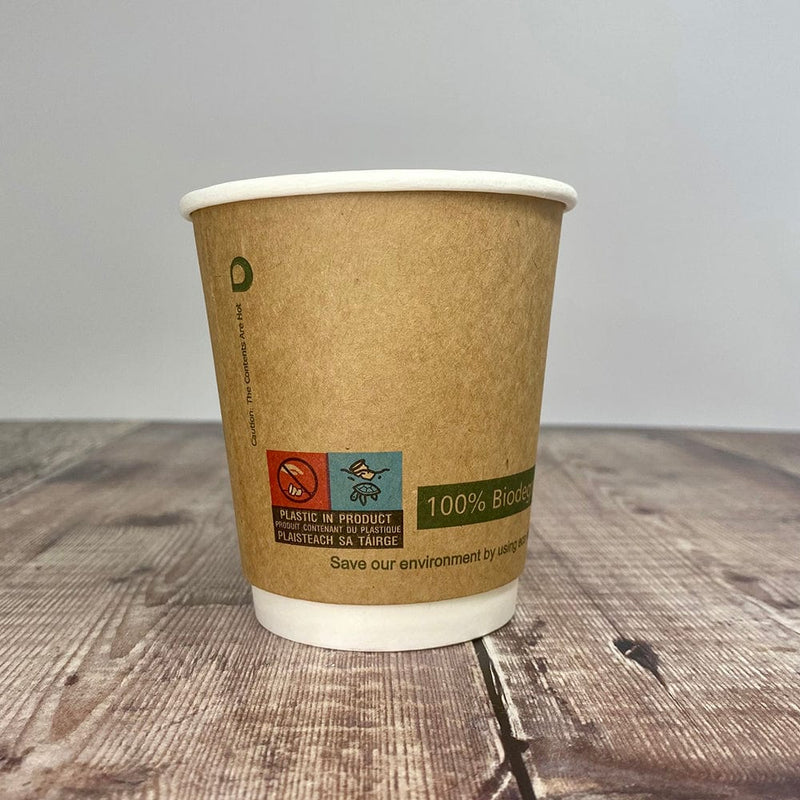 Brown Compostable Double Wall Cups (500) - Sustainable Choice for Eco-Conscious Consumers