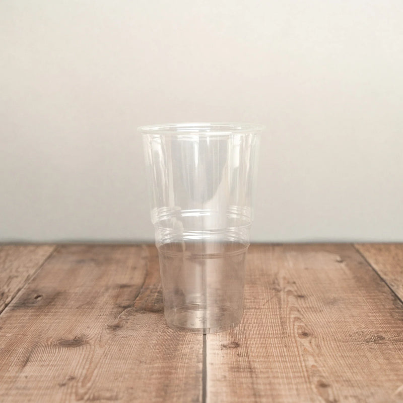 Recyclable rPET Clear Pint and Half-Pint Cups Eco-Friendly and Versatile Drinkware