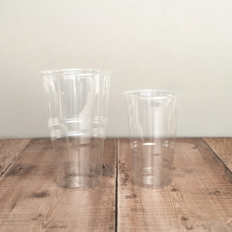 Recyclable rPET Clear Pint and Half-Pint Cups Eco-Friendly and Versatile Drinkware