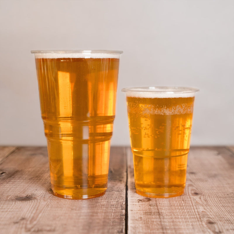 Recyclable rPET Clear Pint and Half-Pint Cups Eco-Friendly and Versatile Drinkware