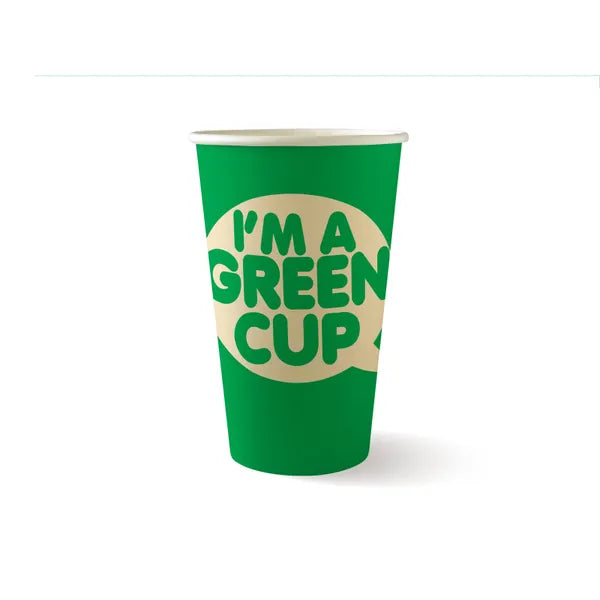 16oz Eco-Friendly Paper Single Wall Cup – Compostable, Aqueous Lining, Hot & Cold Use, 1000-Pack