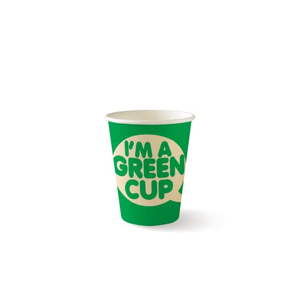 Eco-Friendly 8oz Paper Single Wall Cup – Compostable, Aqueous Lining, Hot & Cold Use, 1000-Pack