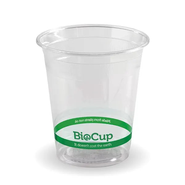 200ml Clear PLA BioCups, Compostable Bioplastic Cups, Eco-Friendly Disposable Cups for Cold Drinks, 2000 Pack, AS4736 & EN13432 Certified