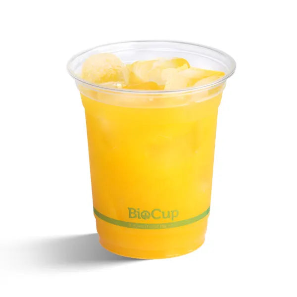 420ml Clear PLA BioCups - Eco-Friendly, Compostable Bioplastic, Cold Drink Cups, 1000 Pack, Sustainable, Industrial Composting, ISO Certified