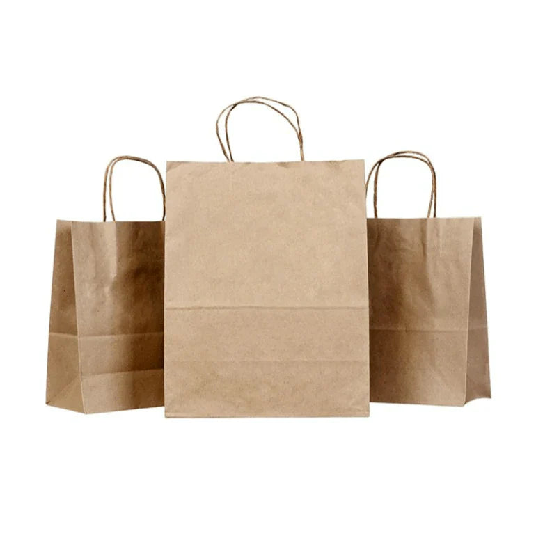 Recyclable and Compostable Extra-Strong Brown Paper Carrier Bags