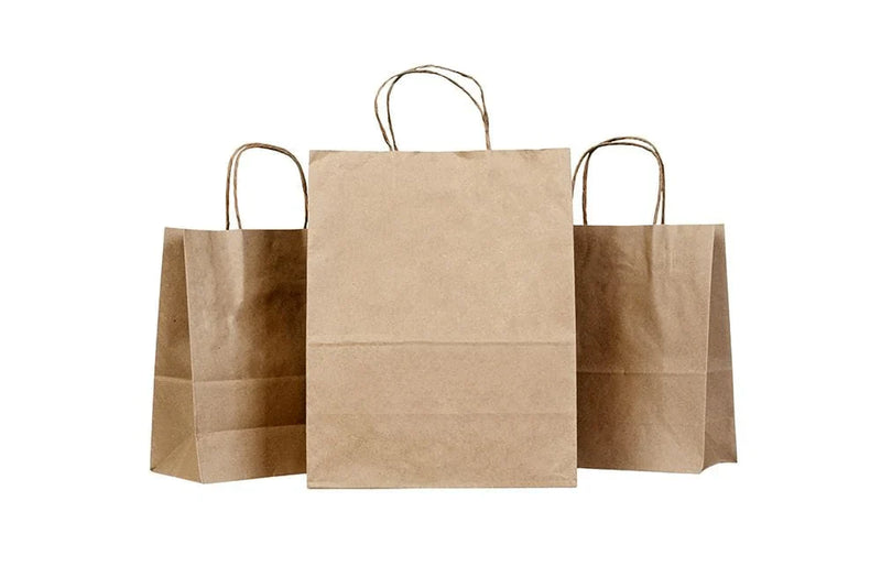 Recyclable and Compostable Extra-Strong Brown Paper Carrier Bags